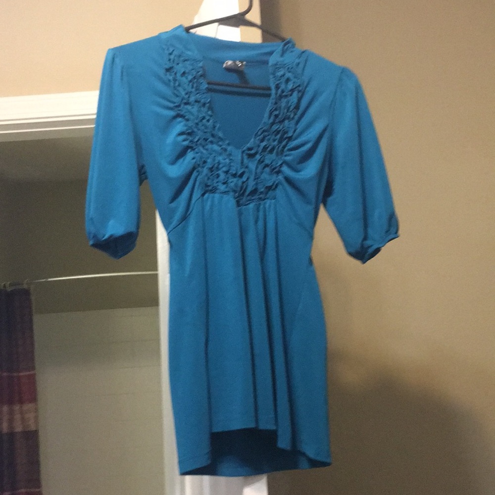 Teal blouse